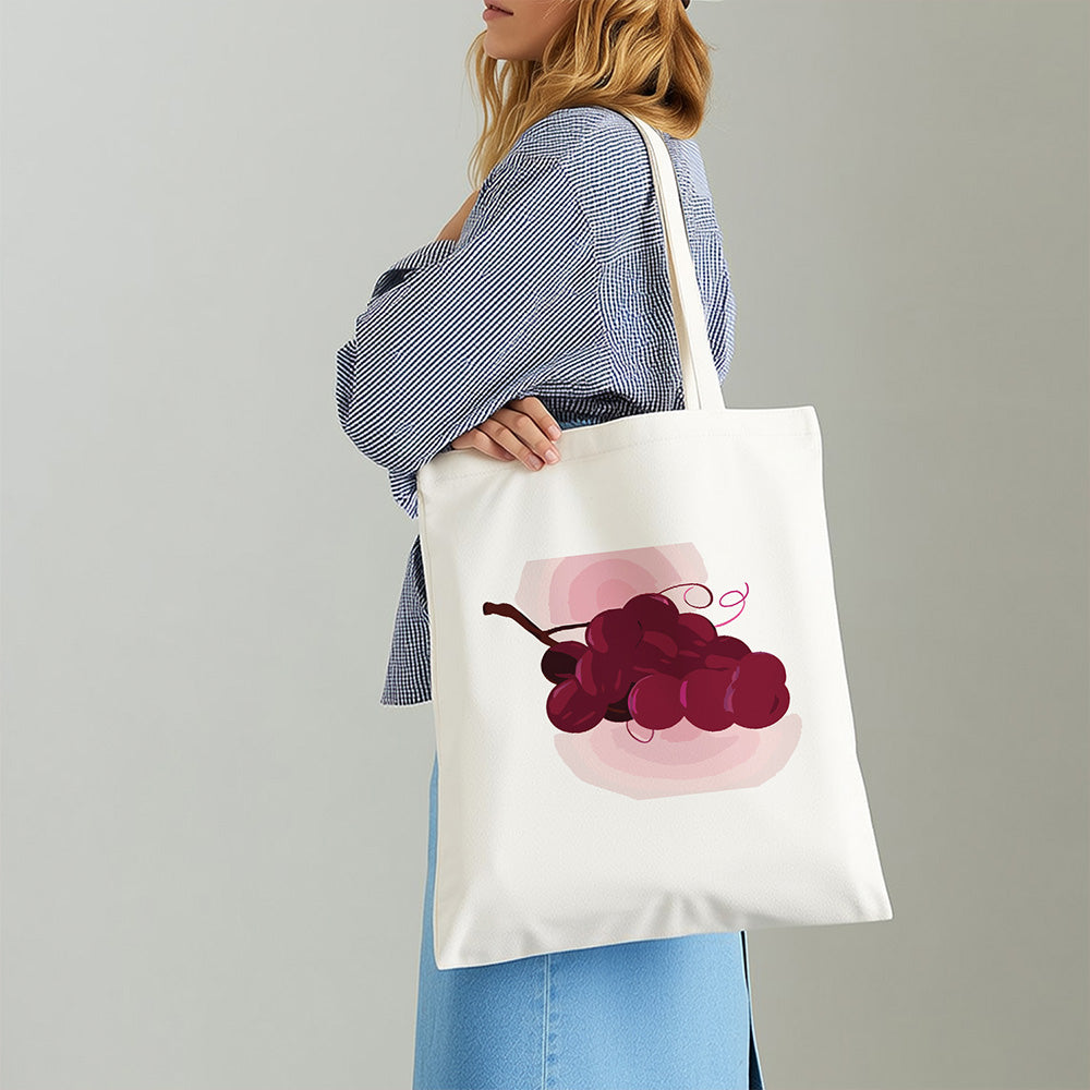 A Bunch of Ripe Grapes Canvas Tote Bag Paint by Numbers