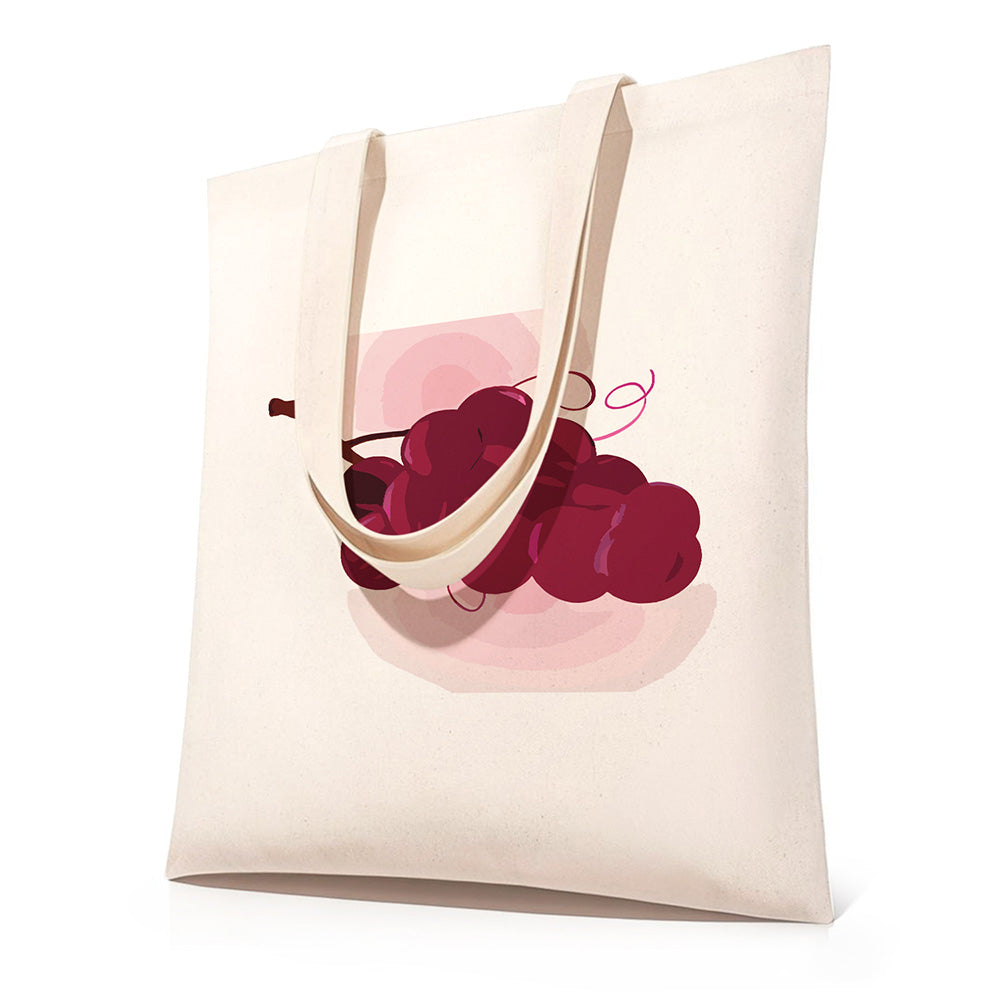 A Bunch of Ripe Grapes Canvas Tote Bag Paint by Numbers