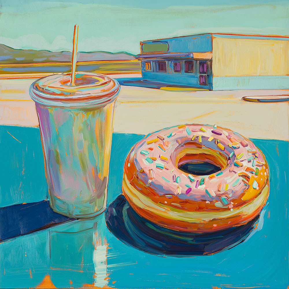 A Donut and Drink Paint by Numbers