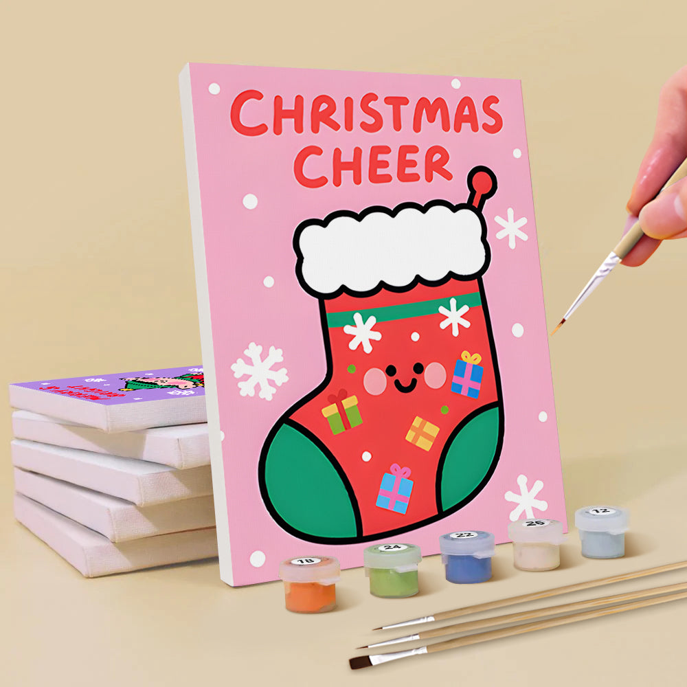 A Joyful Christmas 6 Pieces Mini Paint by Numbers