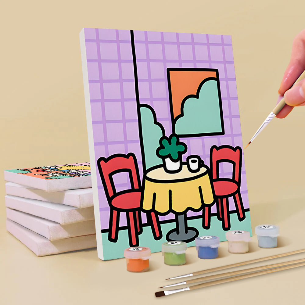 A Versatile and Exquisite Girl 6 Pieces Mini Paint by Numbers