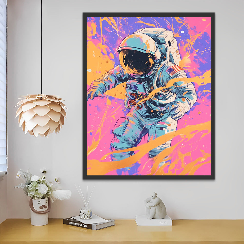 Abstract Astronaut Paint by Numbers