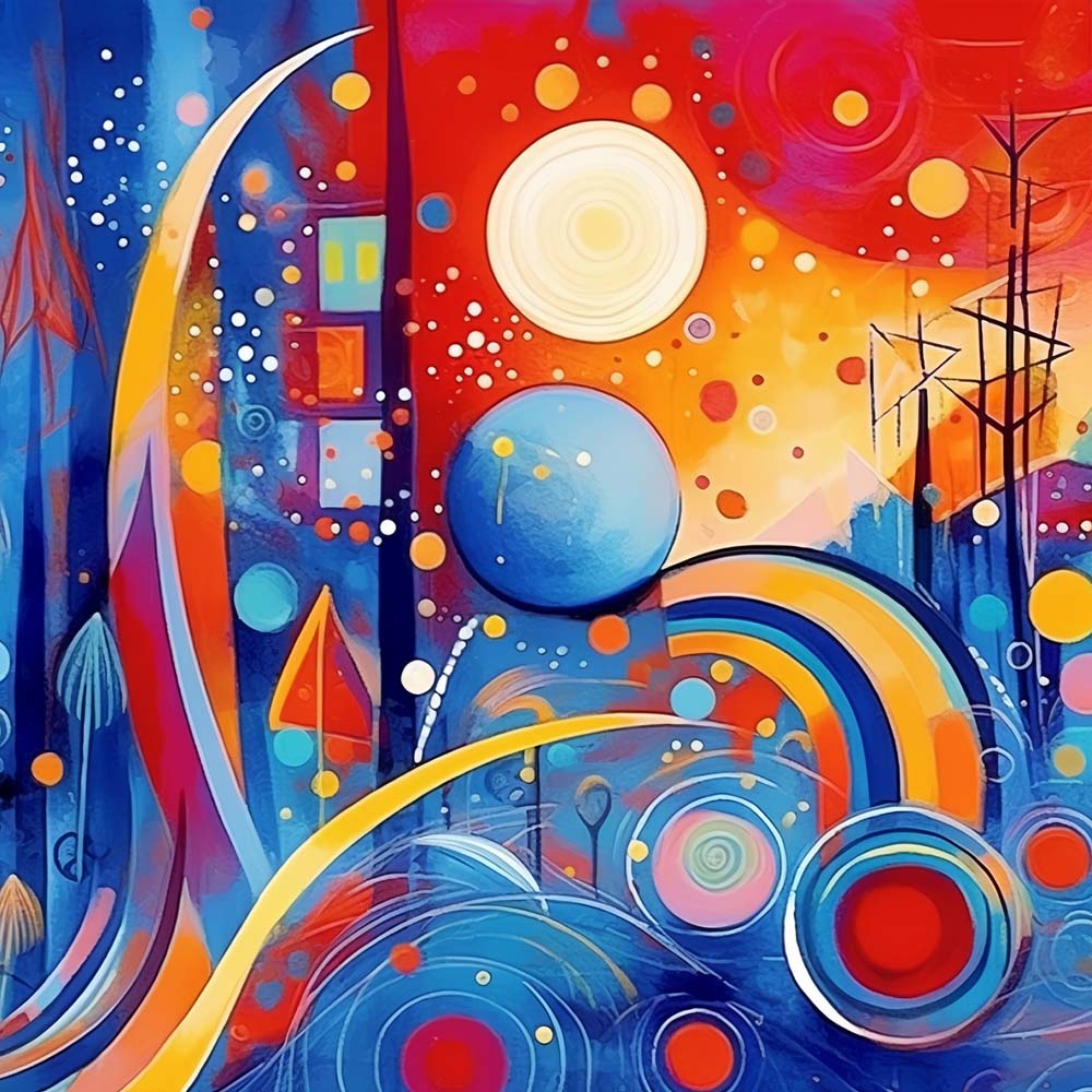 Abstract Colorful Landscape Paint by Numbers