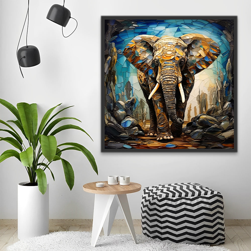 Abstract Elephant Paint by Numbers