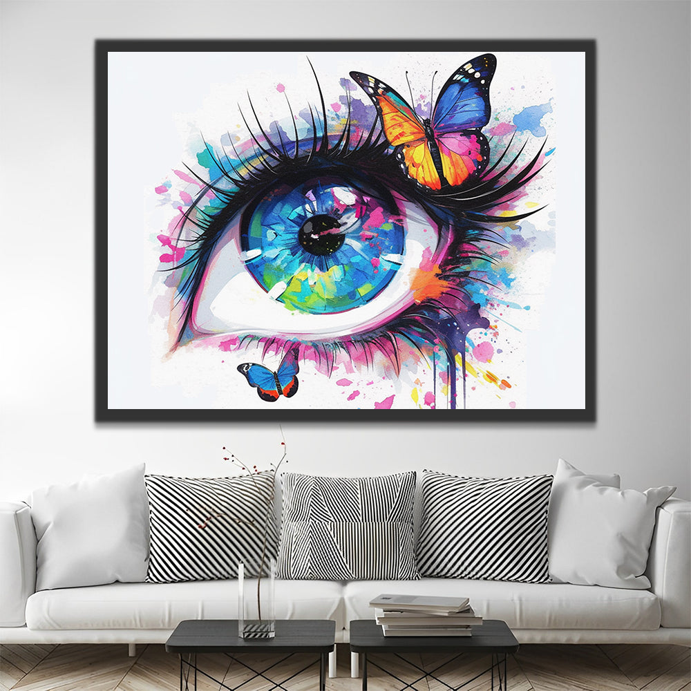 Abstract Eye and Butterfly Paint by Numbers