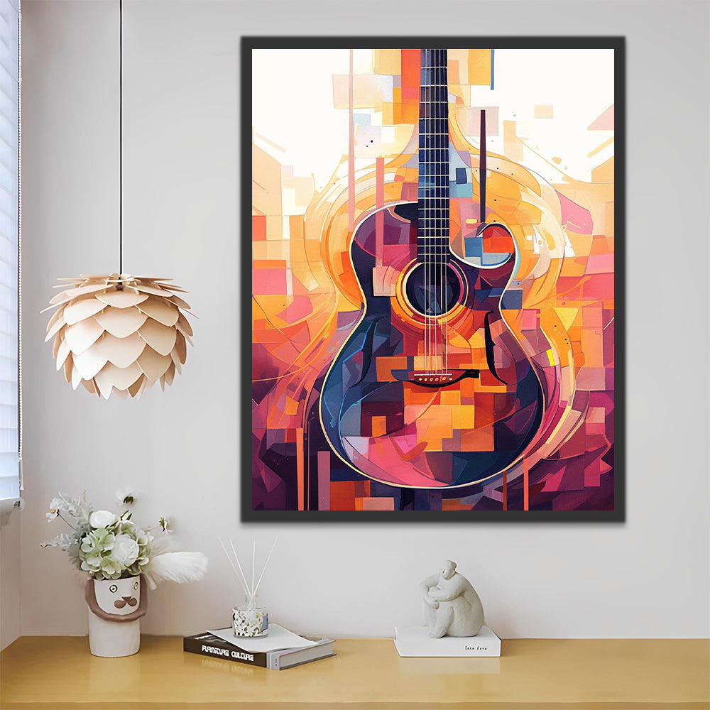 Abstract Guitar Paint by Numbers