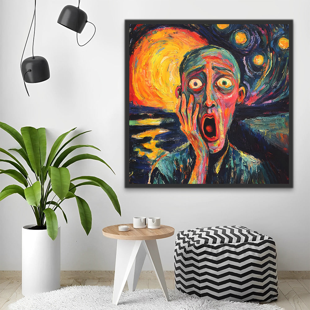 Abstract Starry Night Scream Paint by Numbers