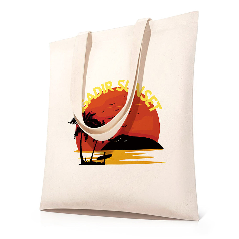 Agadir Sunset Canvas Tote Bag Paint by Numbers