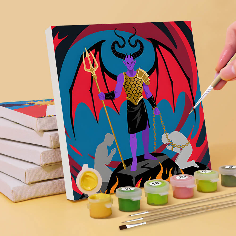 Angels and Death 6 Pieces Mini Paint by Numbers