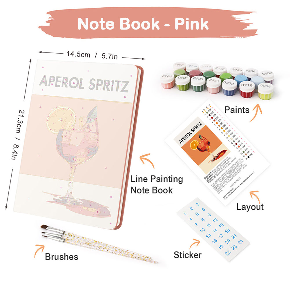 Aperol Spritz Notebook Paint by Numbers
