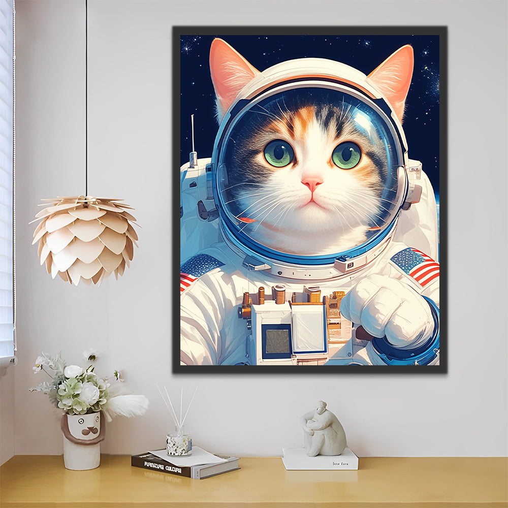 Astronaut Cat Paint by Numbers