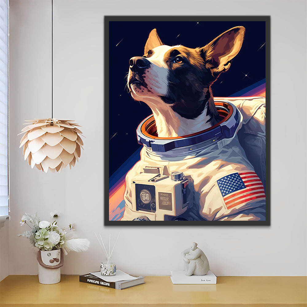 Astronaut Dog Paint by Numbers