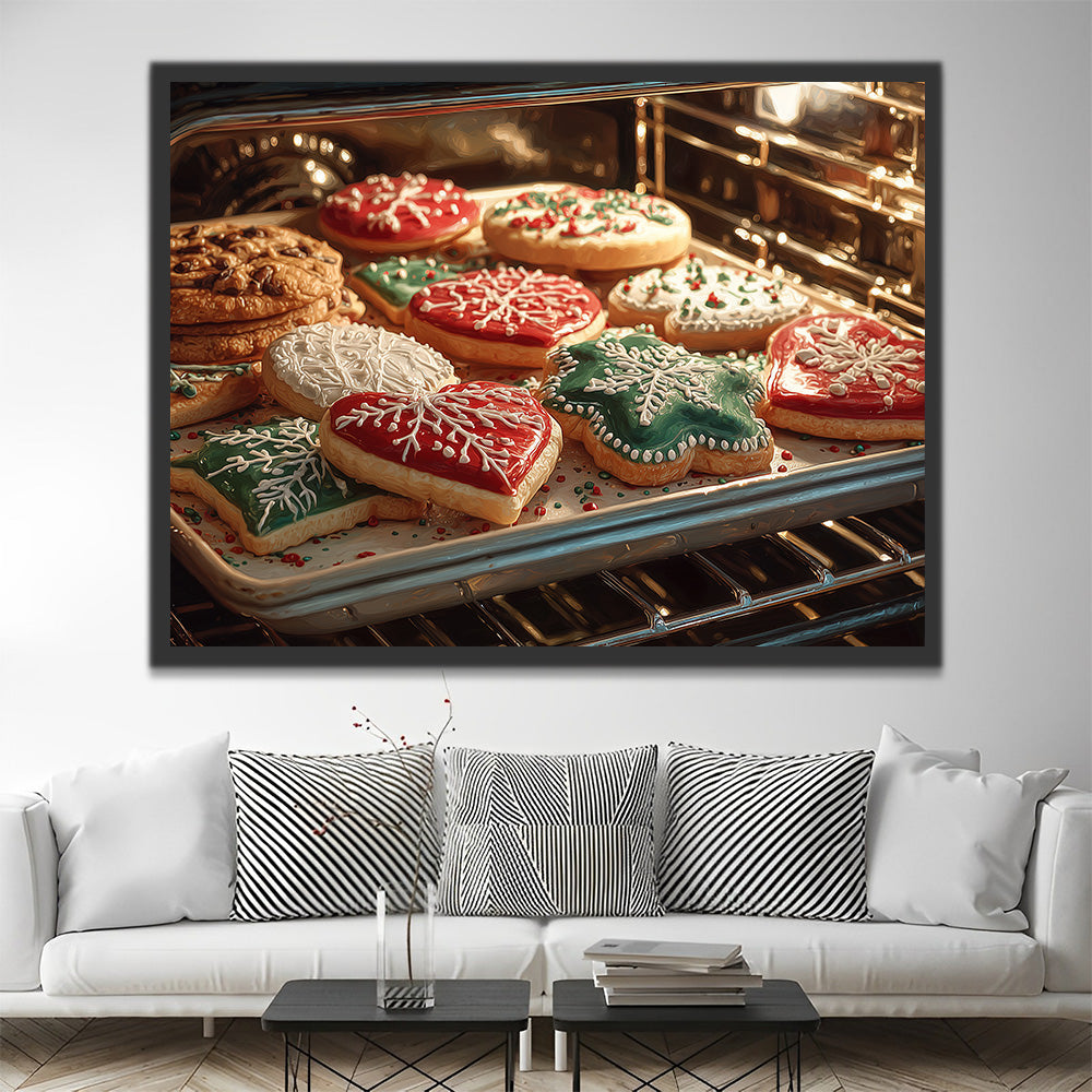 Baking Christmas Cookies Paint by Numbers