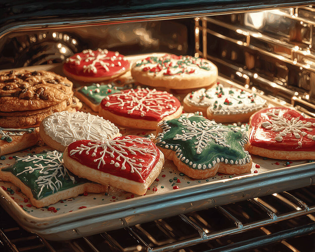 Baking Christmas Cookies Paint by Numbers