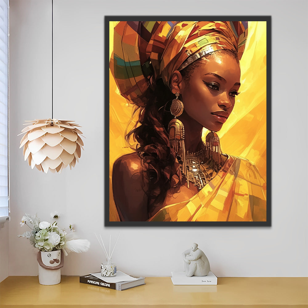 Beautiful African Woman Paint by Numbers