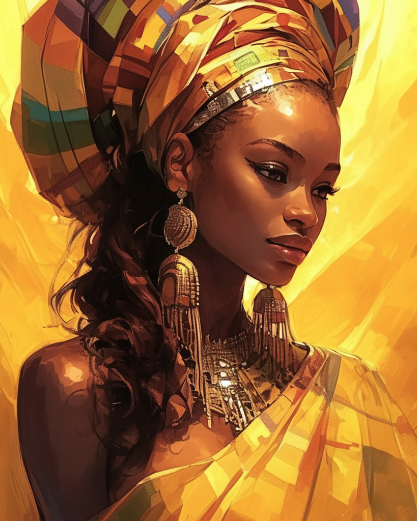 Beautiful African Woman Paint by Numbers