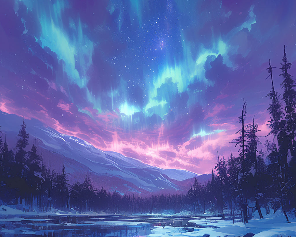 Beautiful Aurora Paint by Numbers