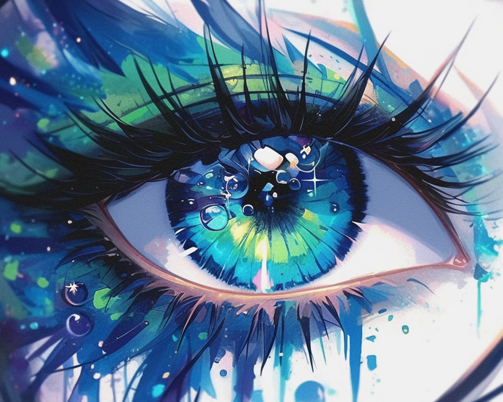 Beautiful Blue Eye Paint by Numbers