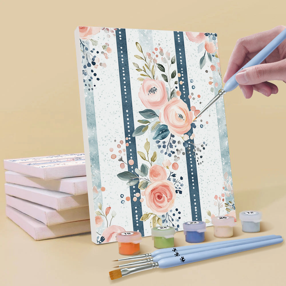 Beautiful Flower Packaging 6 Pieces Mini Paint by Numbers