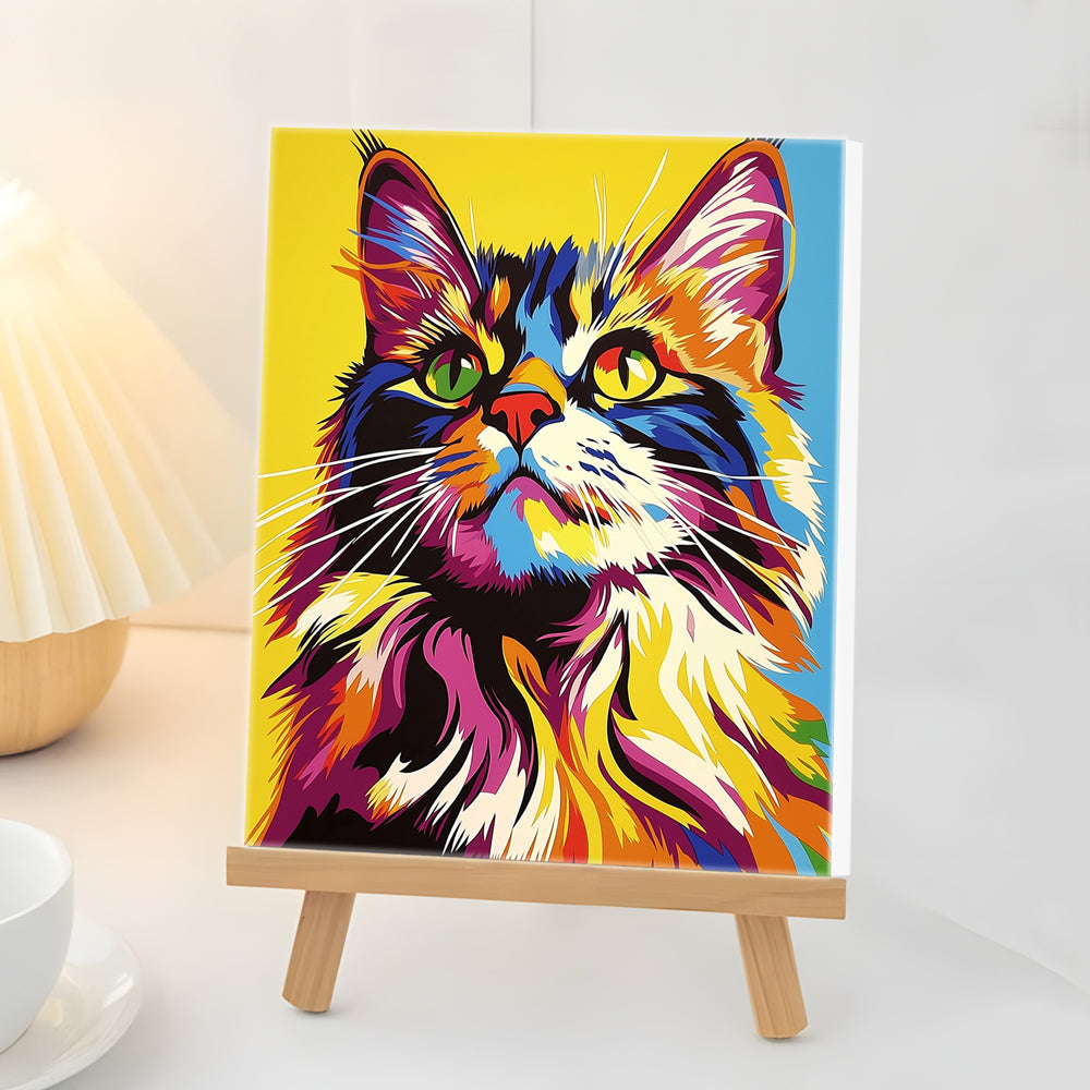 Beautiful Maine Coon Cat Mini Paint by Numbers