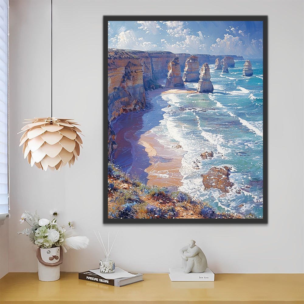 Beautiful Sea Landscape Paint by Numbers