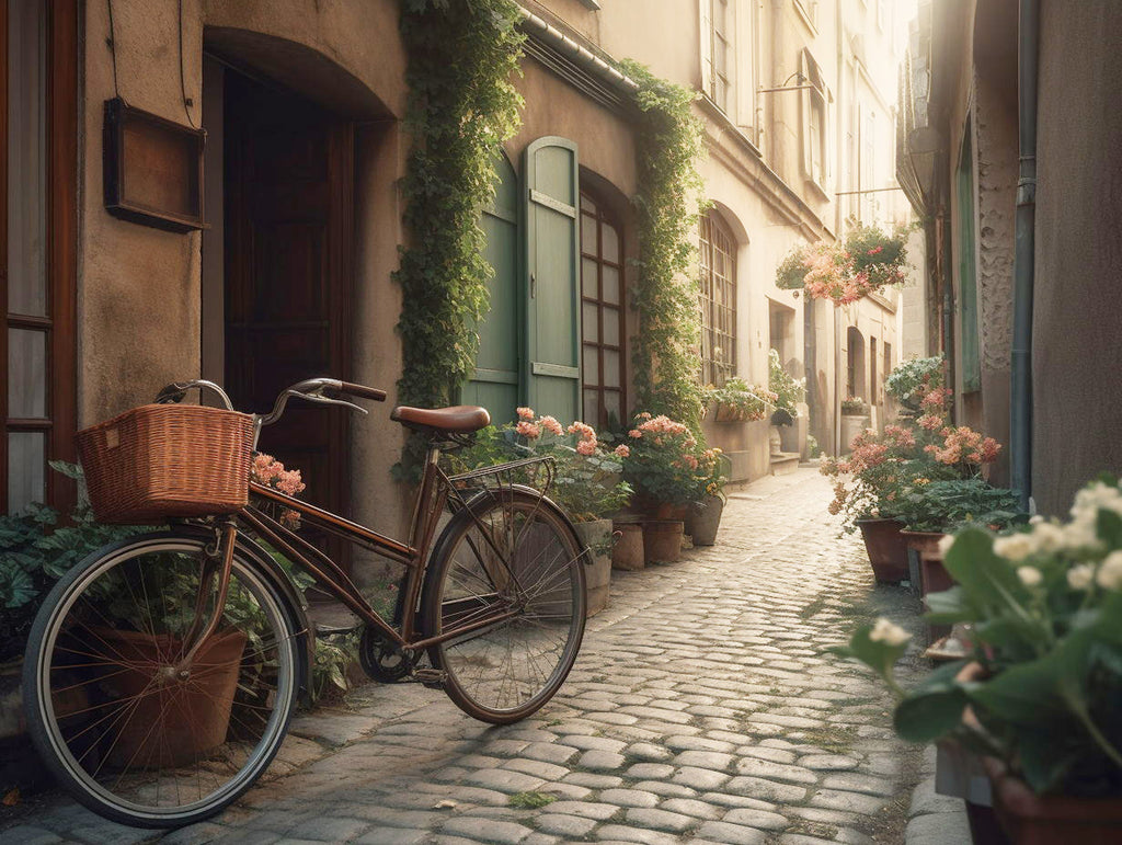 Bicycle in the Alley Paint by Numbers