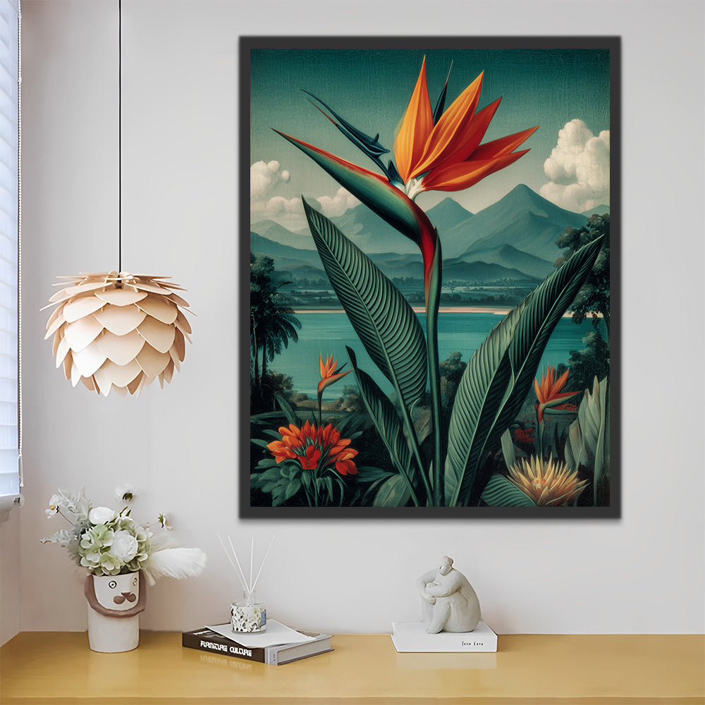 Bird of Paradise Flower in the Wild Paint by Numbers