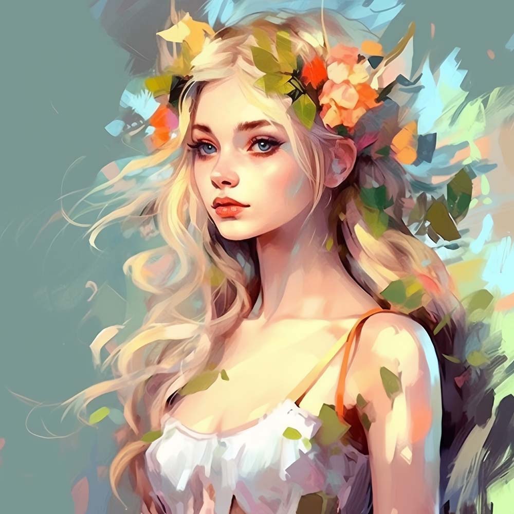 Blonde Goddess Paint by Numbers