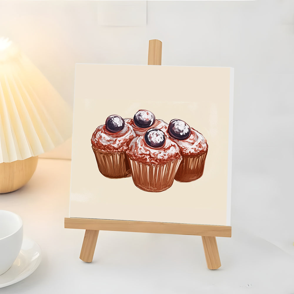 Blueberry Cupcakes Mini Paint by Numbers