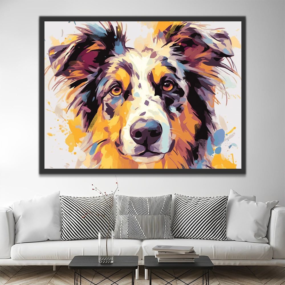 Border Collie Paint by Numbers