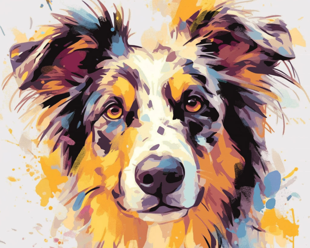 Border Collie Paint by Numbers