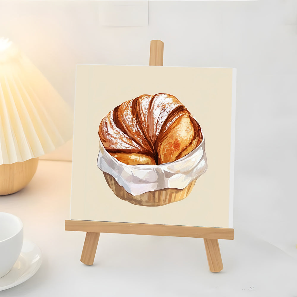 Bread in Basket Mini Paint by Numbers