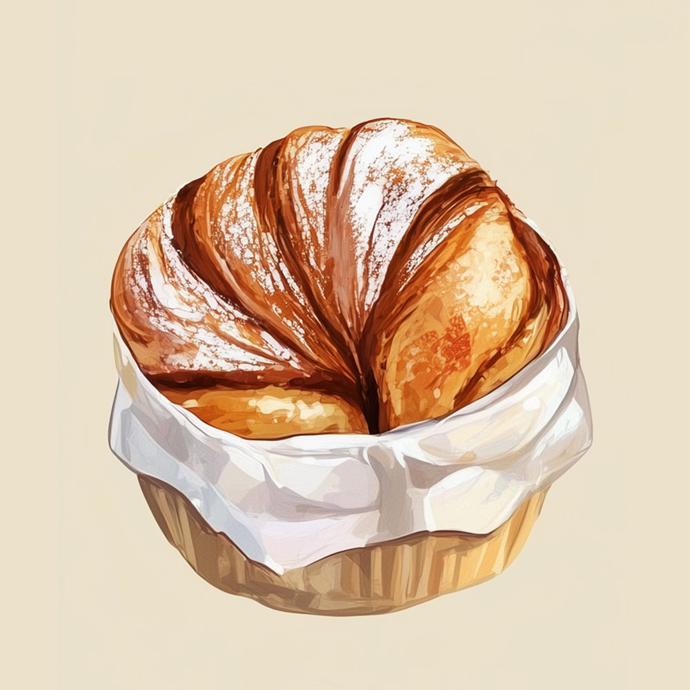 Bread in Basket Mini Paint by Numbers