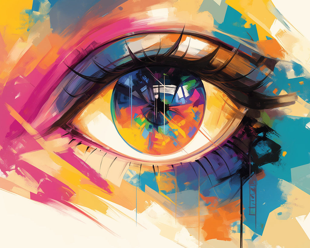 Brightly Colored Eye Paint by Numbers