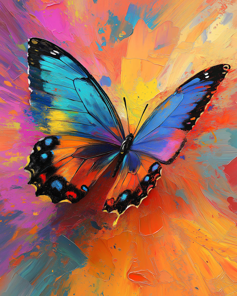 Brilliant Colorful Butterfly Paint by Numbers