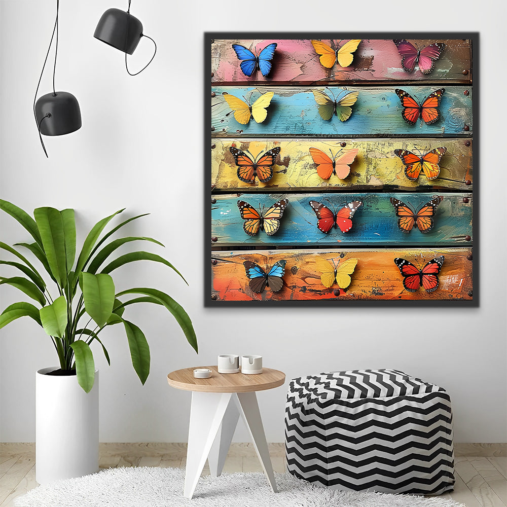 Butterflies Specimen Wall Paint by Numbers