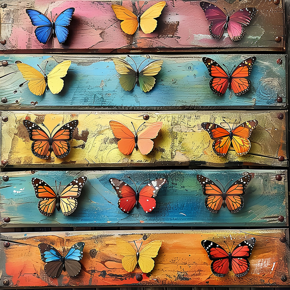 Butterflies Specimen Wall Paint by Numbers