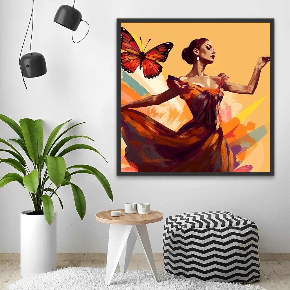 Butterfly and Dancer Paint by Numbers