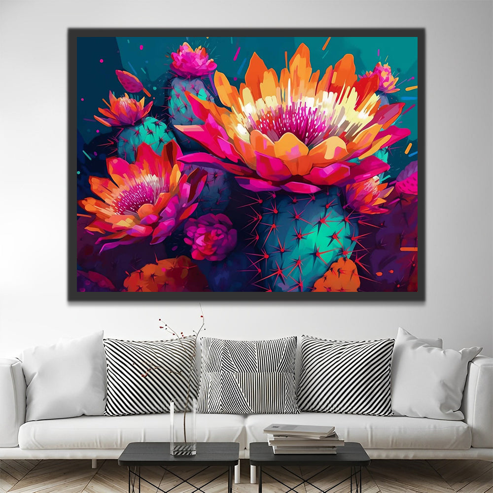 Cactus Flowers Paint by Numbers