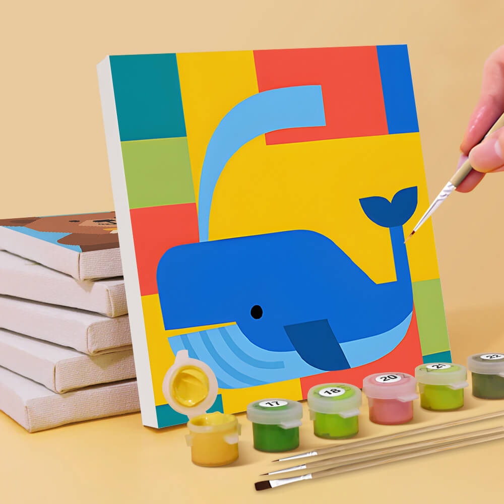 Cartoon Animals 6 Pieces Mini Paint by Numbers 