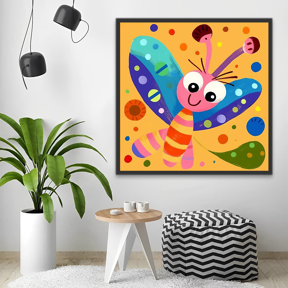 Cartoon Butterfly Paint by Numbers for Kids