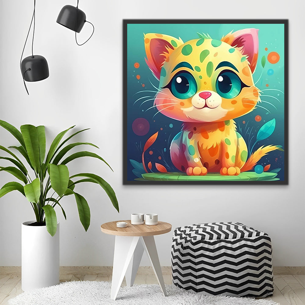 Cartoon Cat Paint by Numbers for Kids