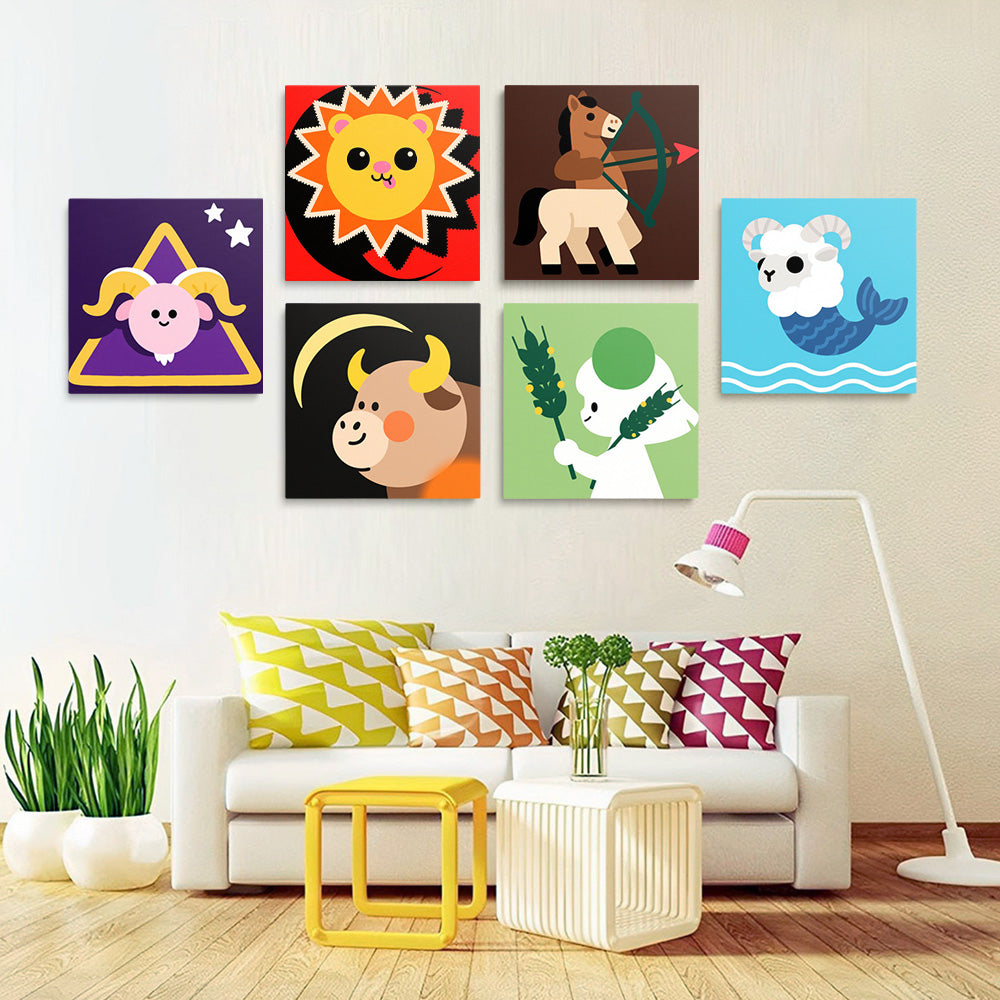 Cartoon Constellations 6 Pieces Mini Paint by Numbers