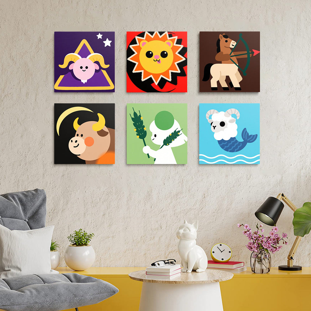 Cartoon Constellations 6 Pieces Mini Paint by Numbers