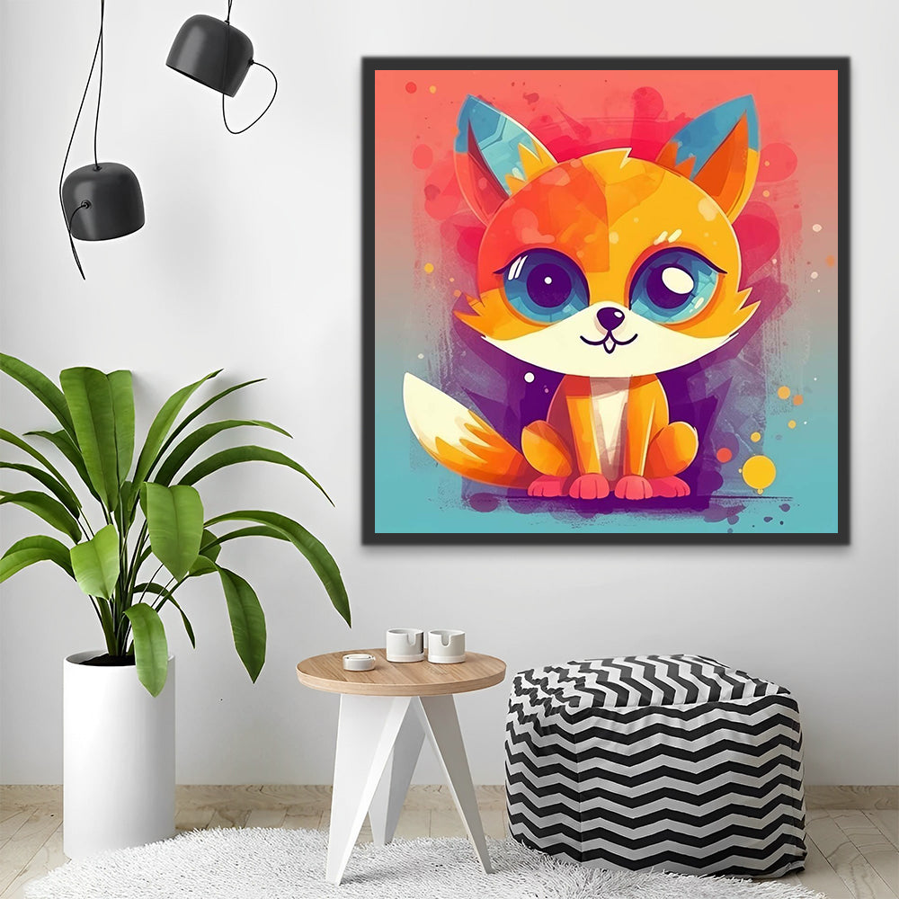 Cartoon Fox Paint by Numbers for Kids