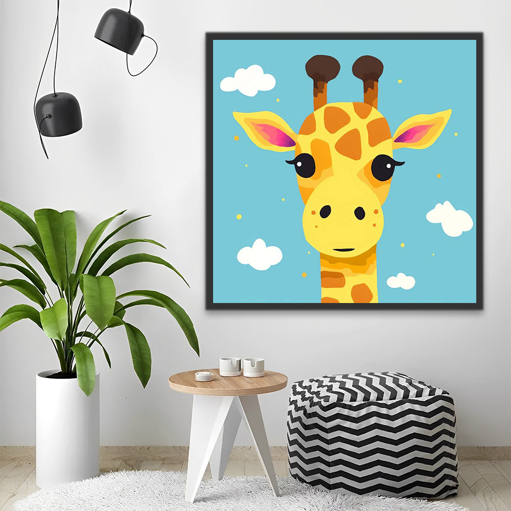 Cartoon Giraffe Paint by Numbers for Kids