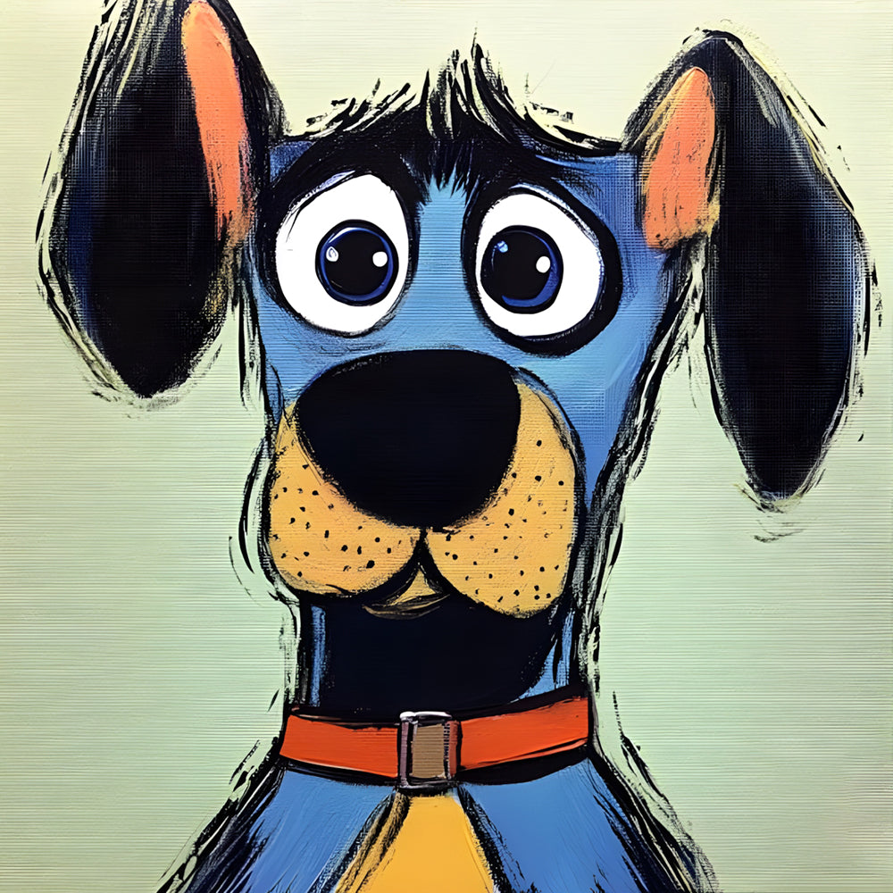 Cartoon Graffiti Dog Paint by Numbers