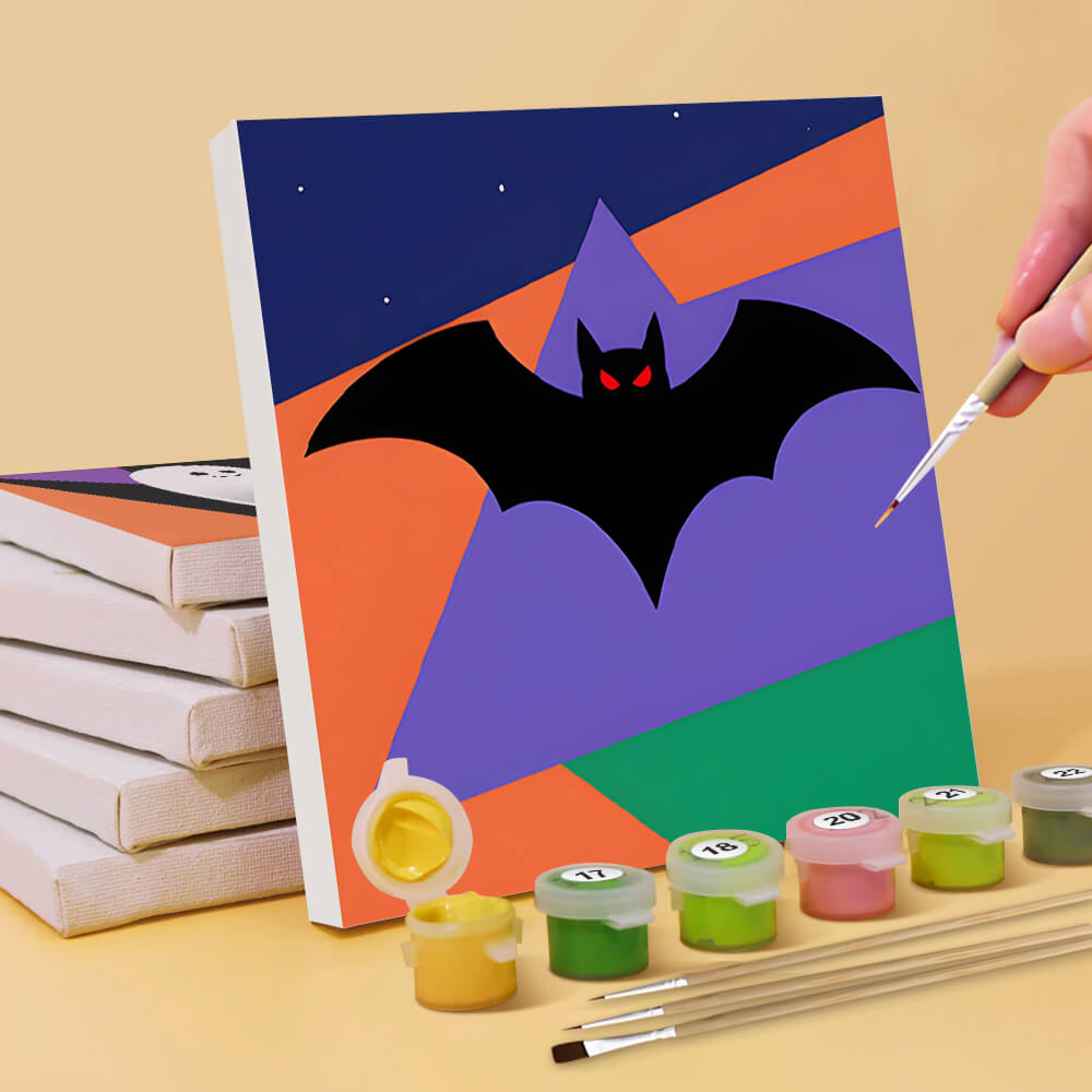 Cartoon Halloween 6 Pieces Mini Paint by Numbers