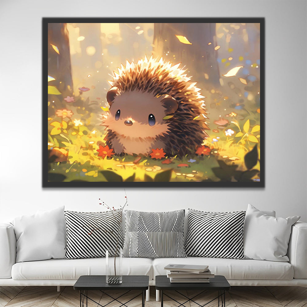 Cartoon Hedgehog Paint by Numbers