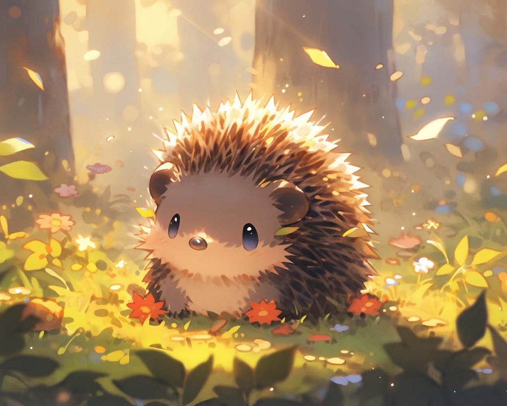 Cartoon Hedgehog Paint by Numbers